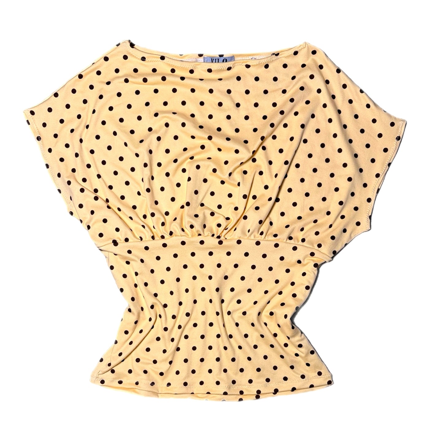 Butter Yellow Polka Dot Top