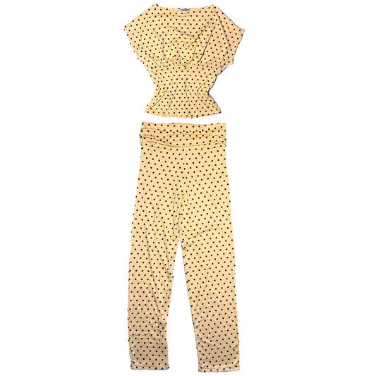 Butter Yellow Polka Dot Set